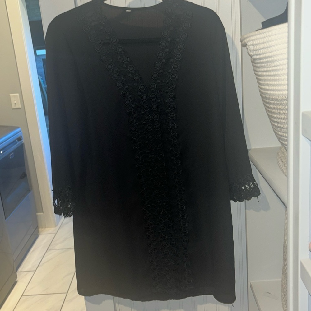 Black womens tunic top
